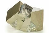 Shiny, Natural Pyrite Cube Cluster - Navajun, Spain #337895-1